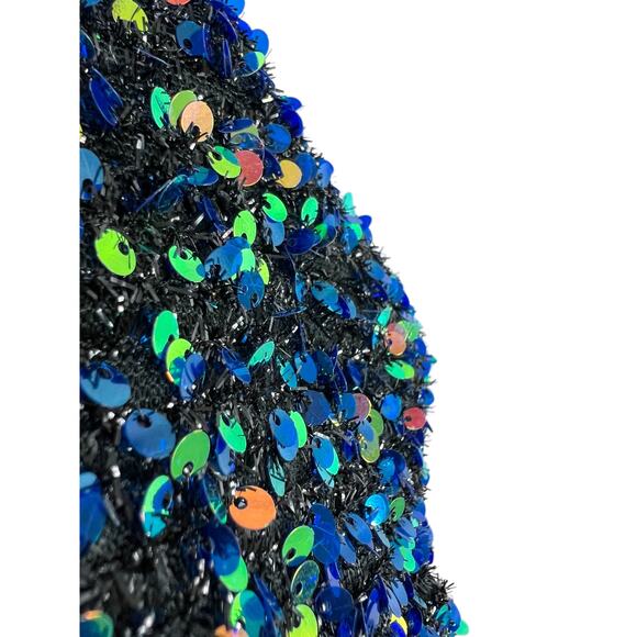 BCX (Macy's) Sequined V-Neck Crisscrossed Fit and Flare Dress Junior Size 3 GLAM - Picture 10 of 10